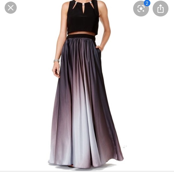 Betsy & Adam Dresses & Skirts - Gorgeous floor length illusion 2 piece gown